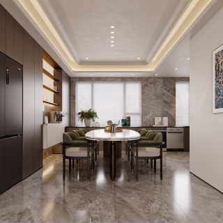 现代意式餐厅特写