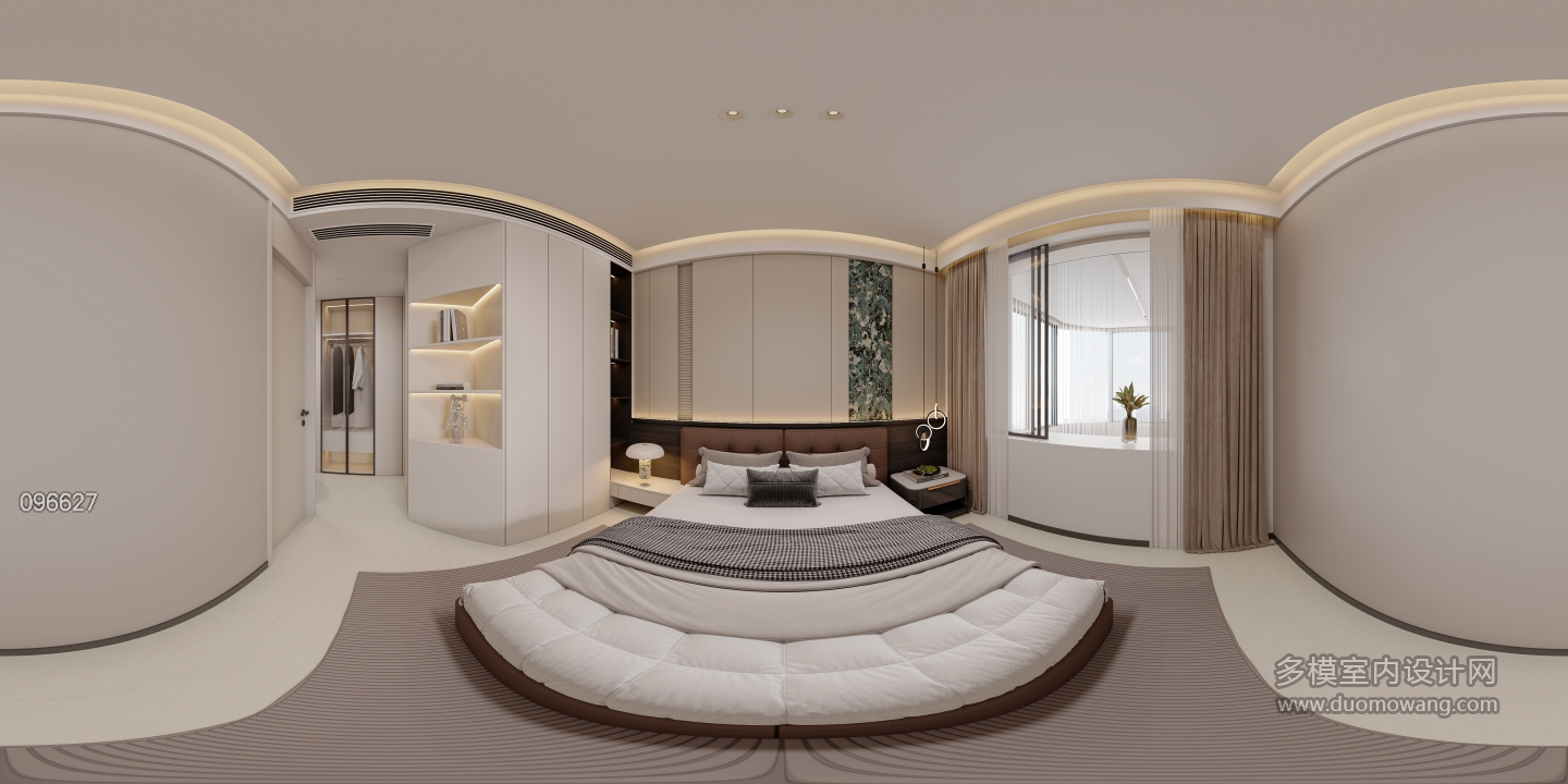 现代 主卧全景
