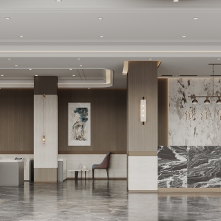 现代售楼部特写