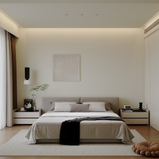 林总李海燕奶油风_单张主卧