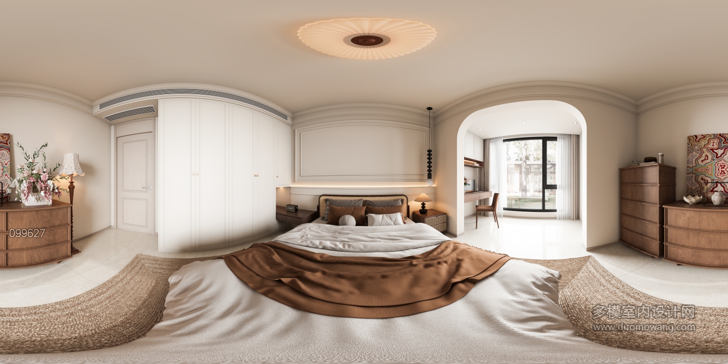 法式一层卧室全景