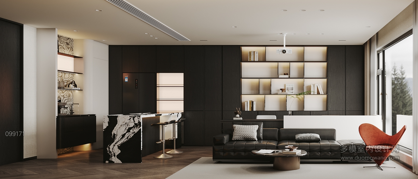 现代-客厅特写1