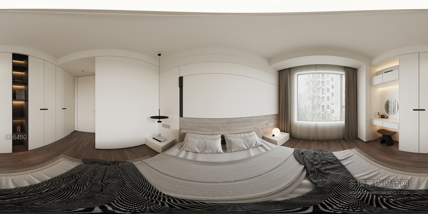 现代主卧全景