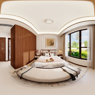 新中式一楼东南卧室