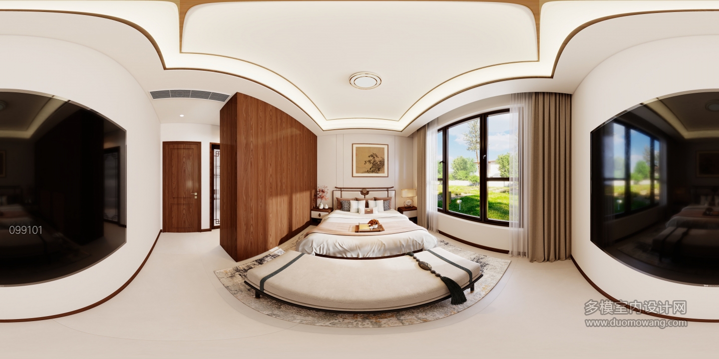 新中式一楼东南卧室