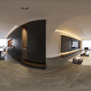 现代客餐厅全景