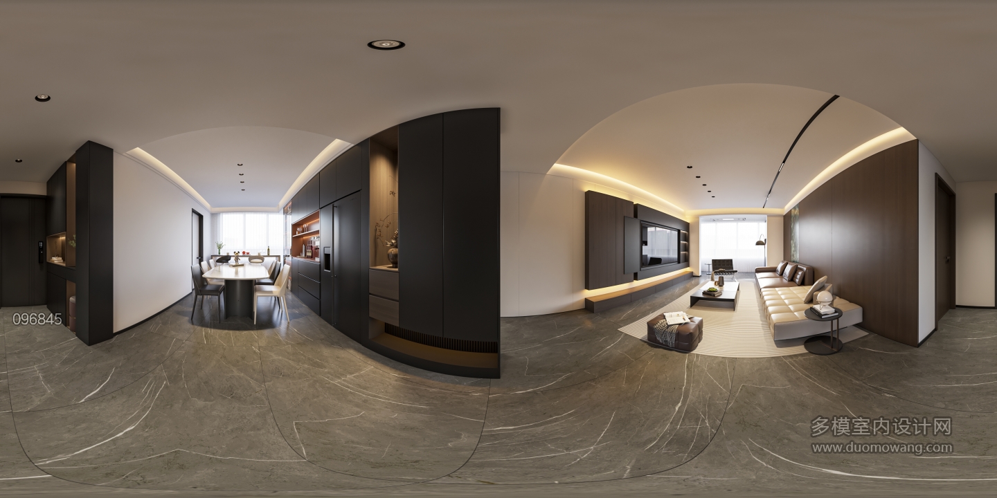 现代客餐厅全景