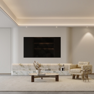 现代轻奢电视背景特写方案二