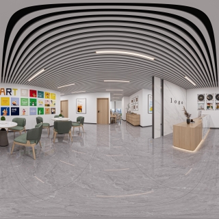 现代前台接待区