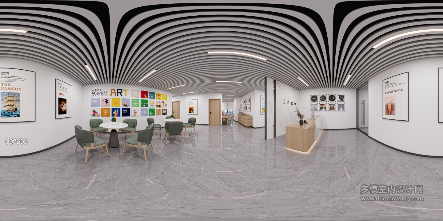 现代前台接待区