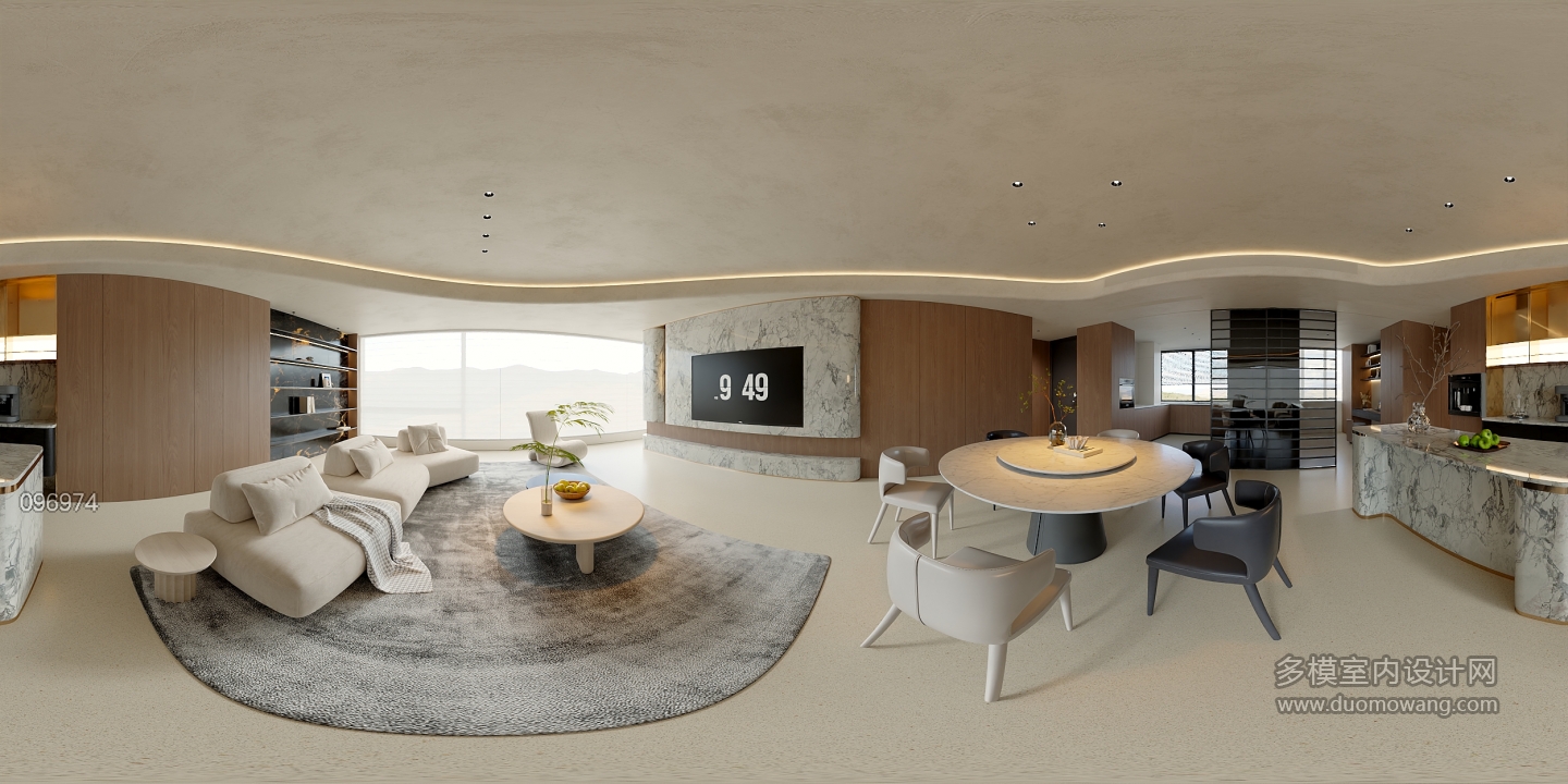 现代客餐厅全景