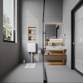 现代卫生间特写