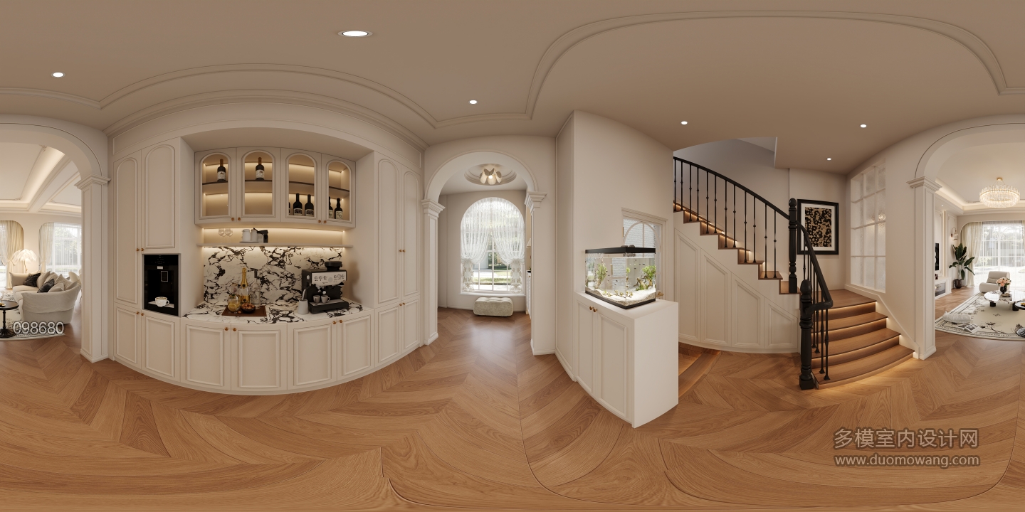 法式楼梯间全景