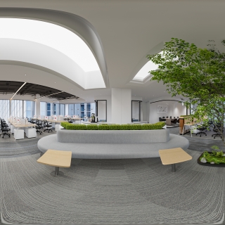 现代办公区三楼全景