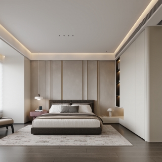 现代主卧特写