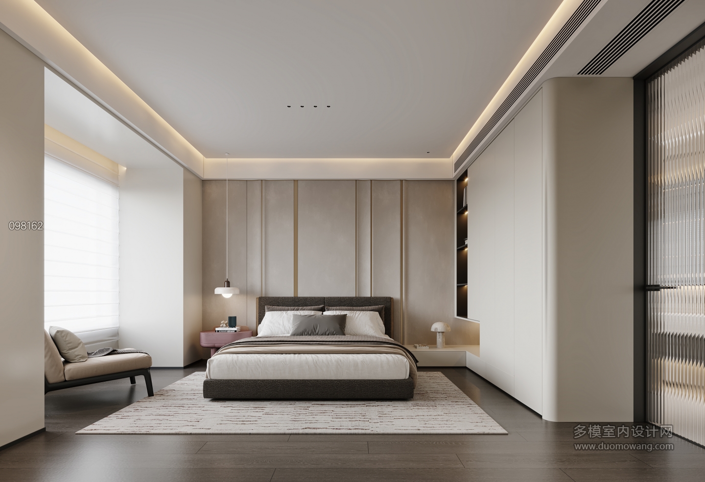 现代主卧特写