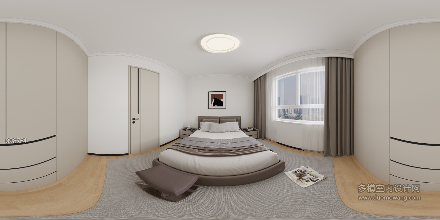 现代主卧全景