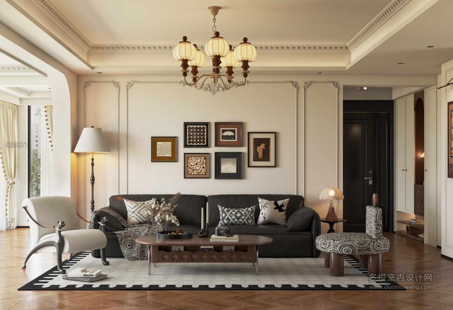 现代客餐厅沙发面