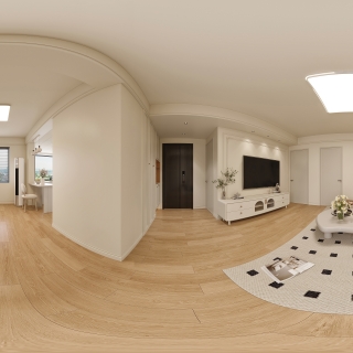 法式奶油_001客厅全景_00001