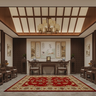 新中式中堂特写