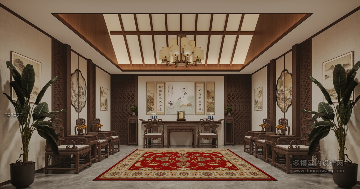 新中式中堂特写