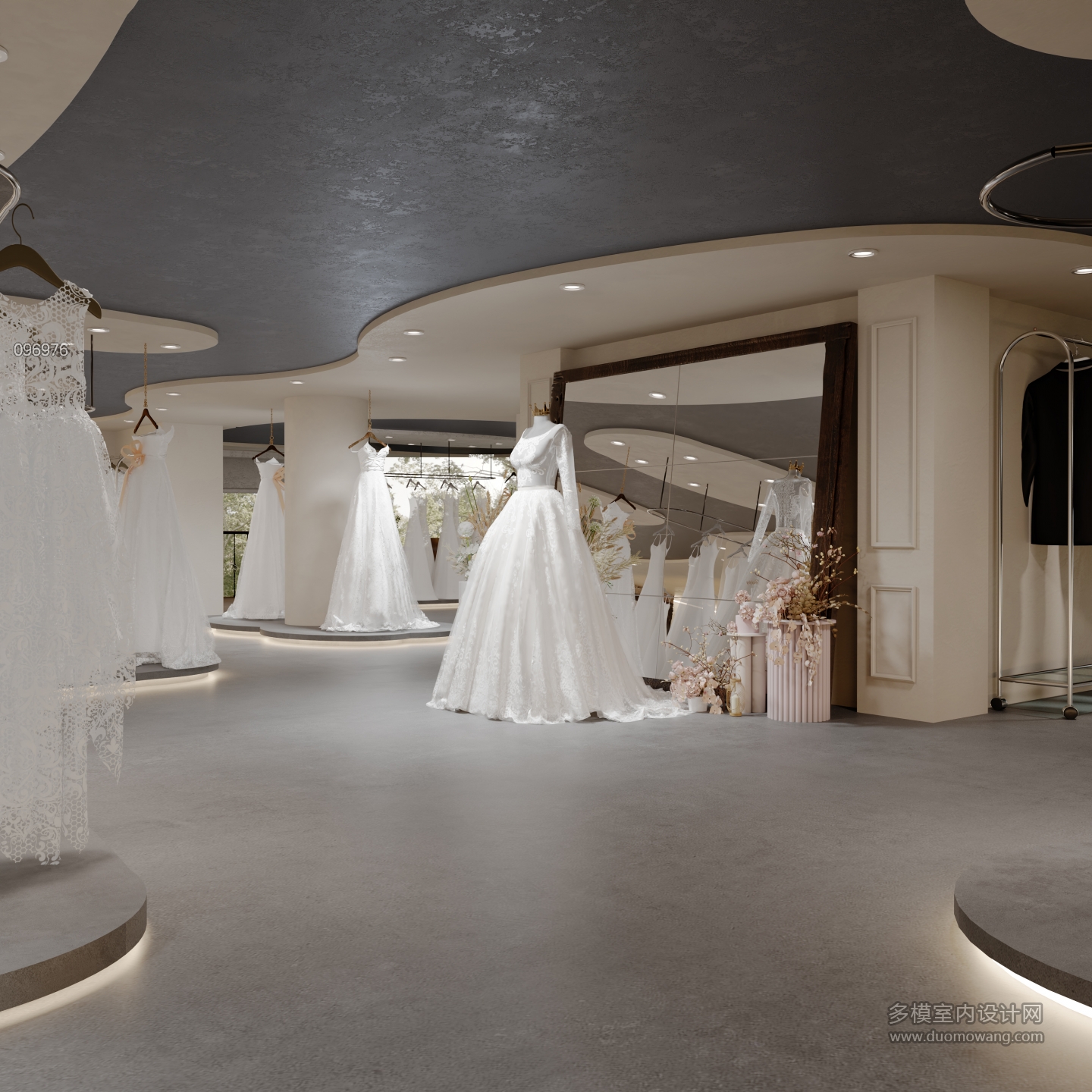 现代婚纱店二楼展厅静态1