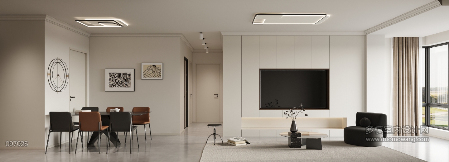 现代 客餐厅 单张2