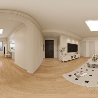 法式奶油_001客厅全景_0000