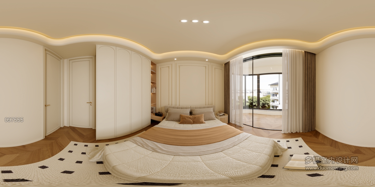 法式南次卧全景