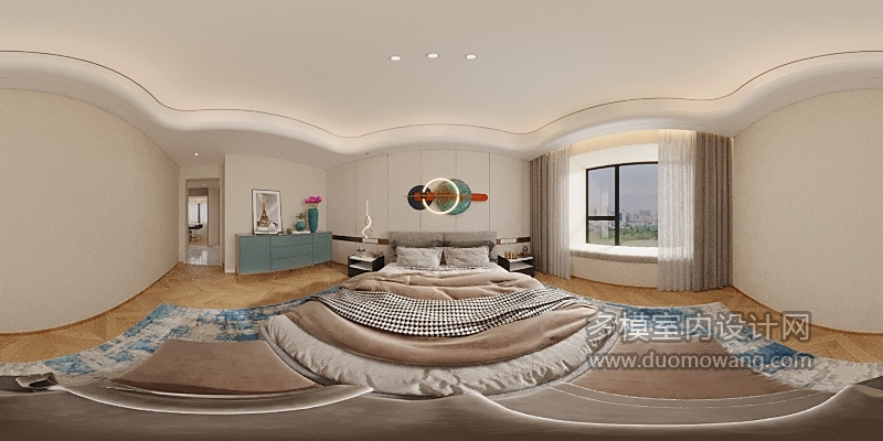 现代主卧全景
