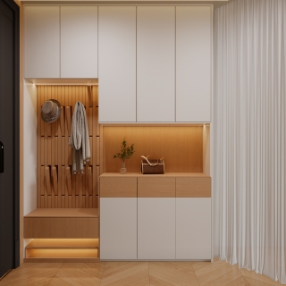 奶油风 玄关静态