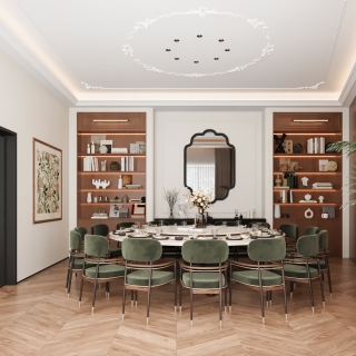 现代负一层餐厅