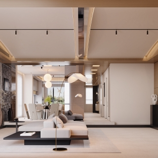 现代一层大厅特写