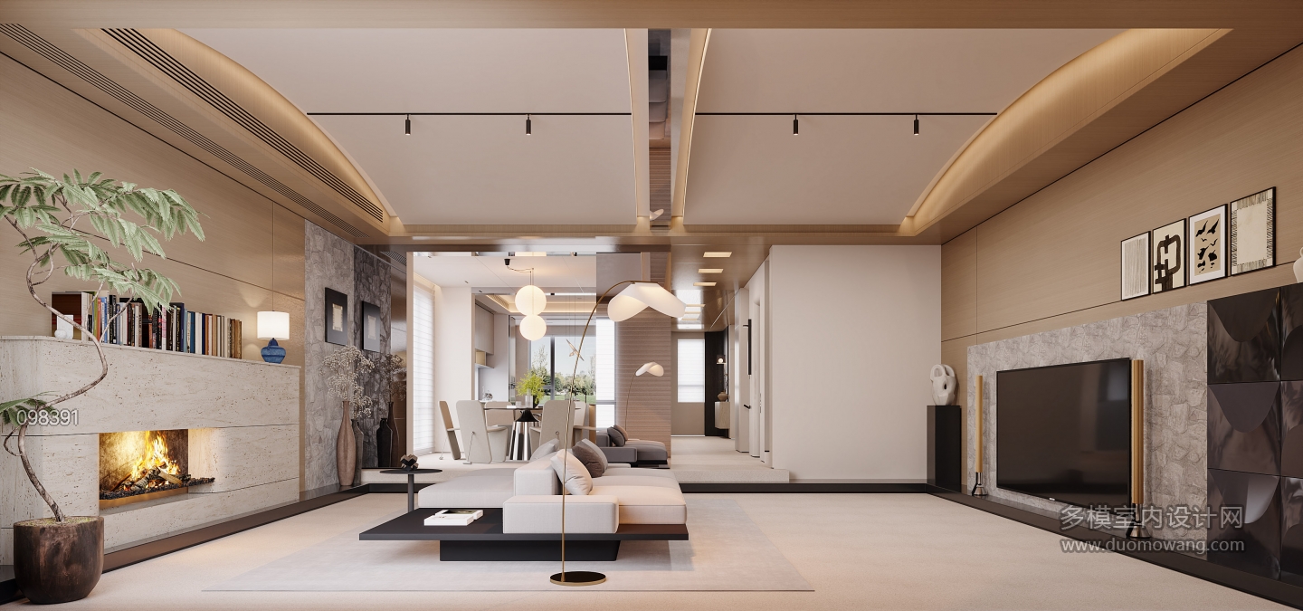 现代一层大厅特写