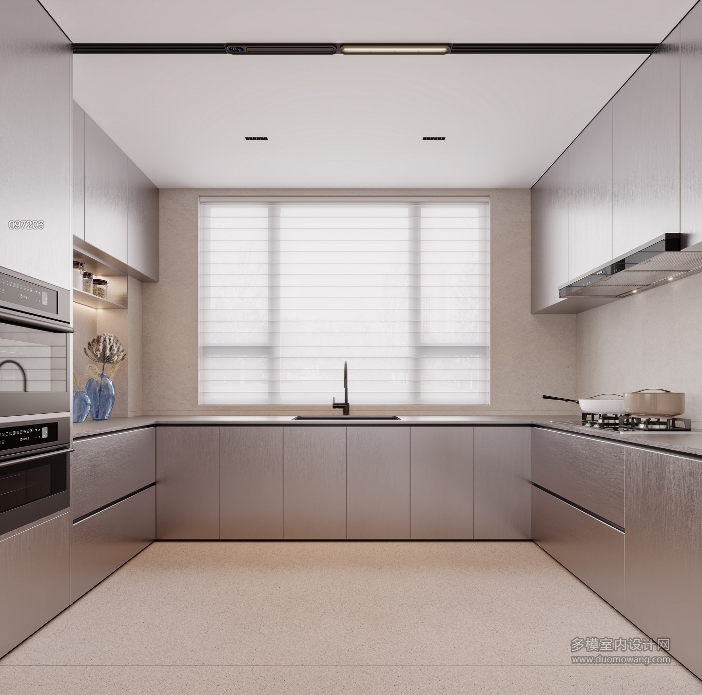 一层现代厨房特写