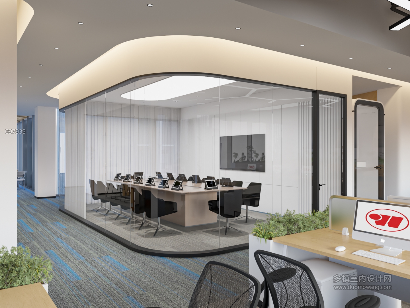 现代办公区二楼单张2