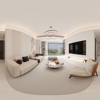 现代客餐厅全景