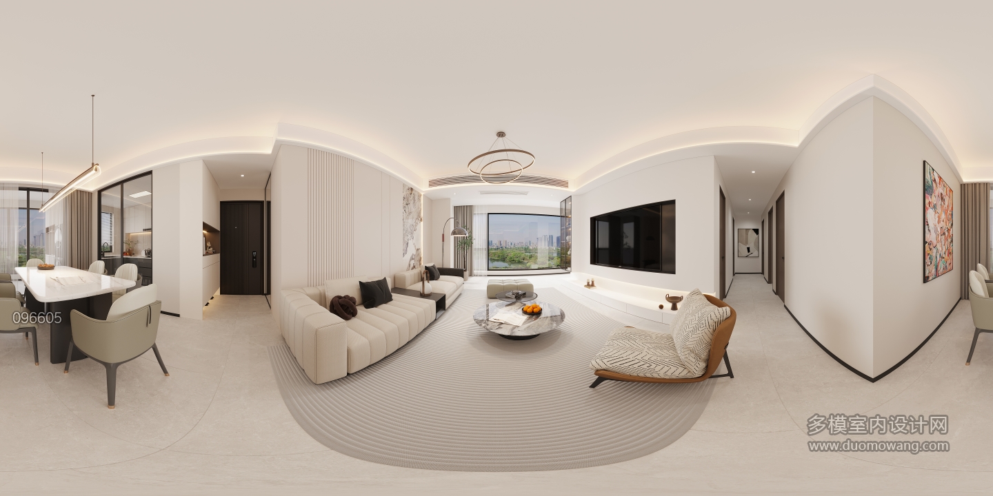 现代客餐厅全景