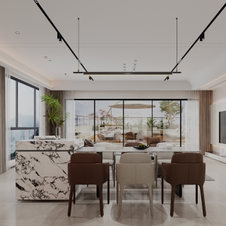 现代客餐厅静态一