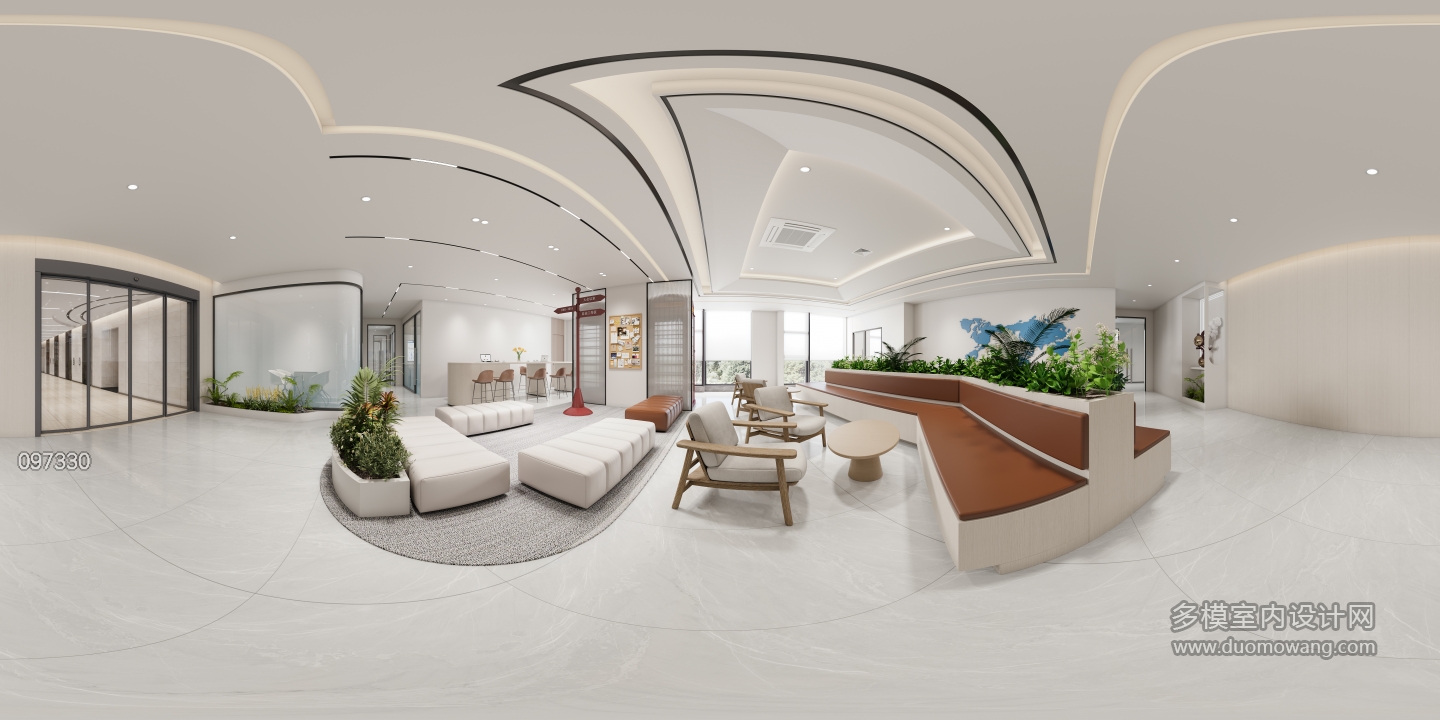 现代休闲区全景