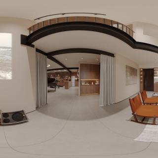 负二楼客厅全景