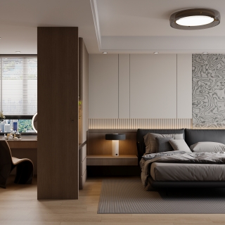 意式别墅 3楼卧室特写