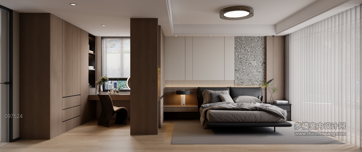 意式别墅 3楼卧室特写