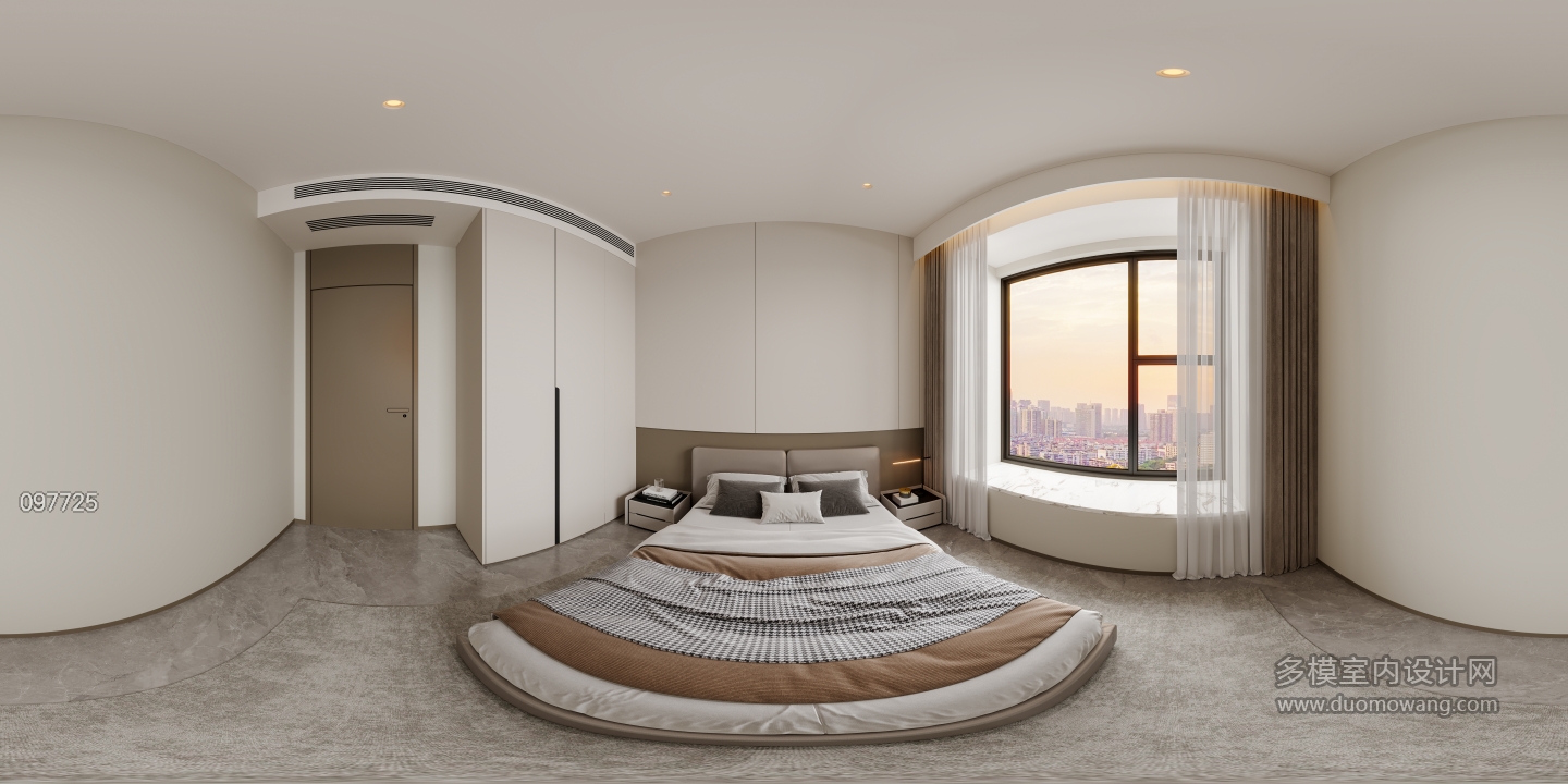 现代次卧全景