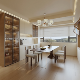 一楼 现代 餐厅 单张