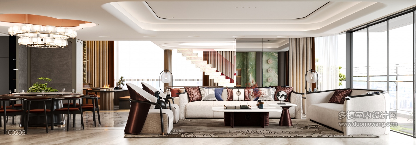 现代客厅沙发背景