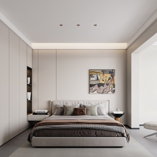 现代极简卧室