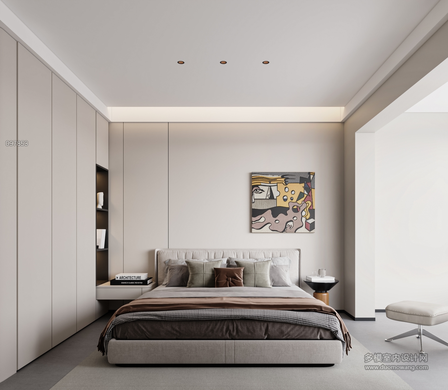 现代极简卧室