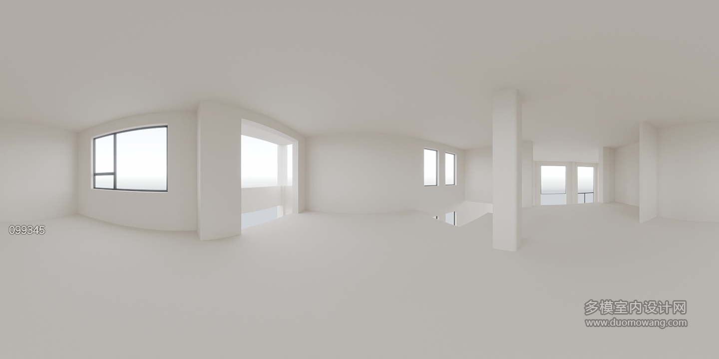 黑白灰墙体二层餐厨全景小图