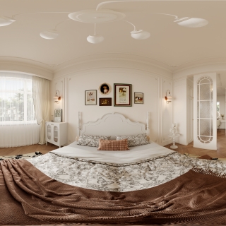 法式二楼主卧全景